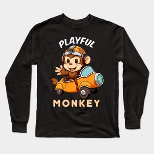 Playful Monkey Long Sleeve T-Shirt